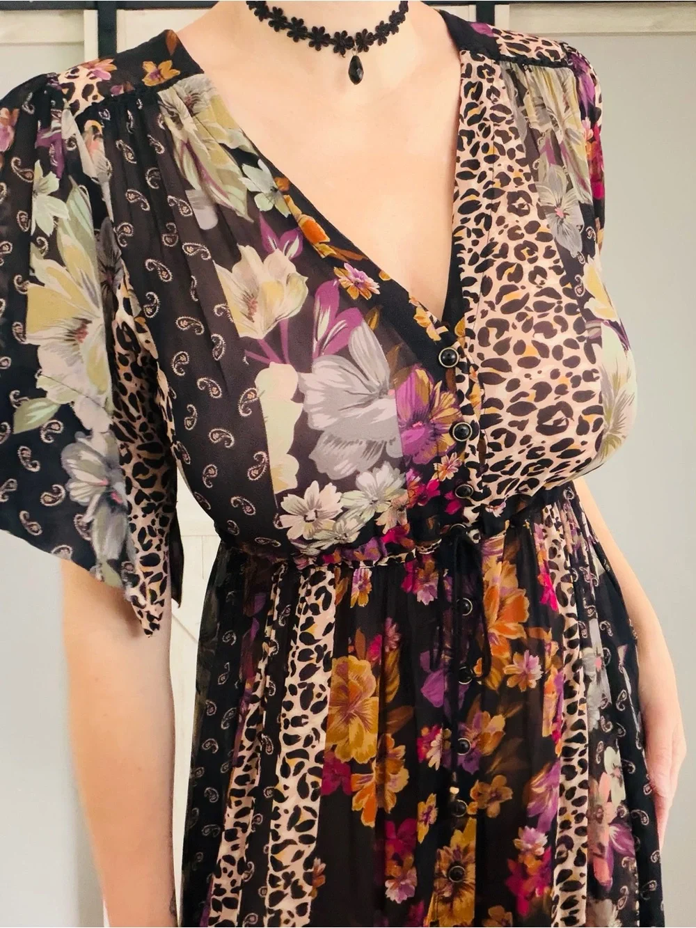 Johnny Was Patchwork Maxi Dress - Picture 7 of 13